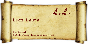 Lucz Laura névjegykártya